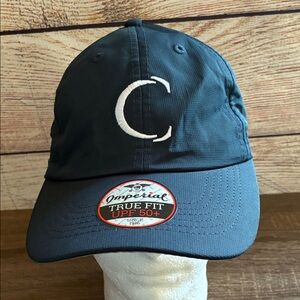 NWT is Imperial Navy Blue Golf Cap with White Cresent Hotel Fort Worth Hat